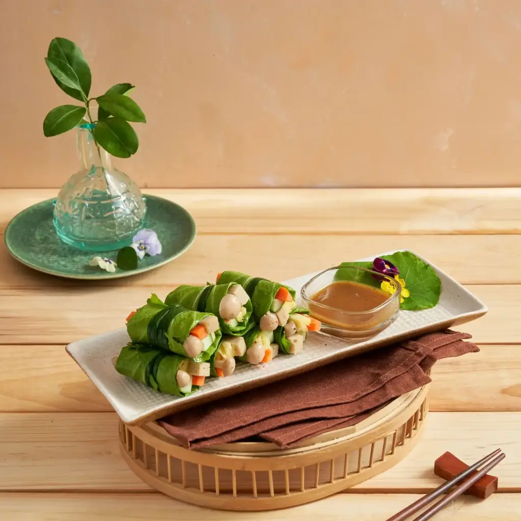 Cải cuốn + tương bần