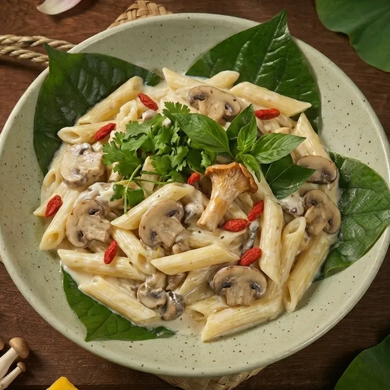 Nui sốt kem nấm